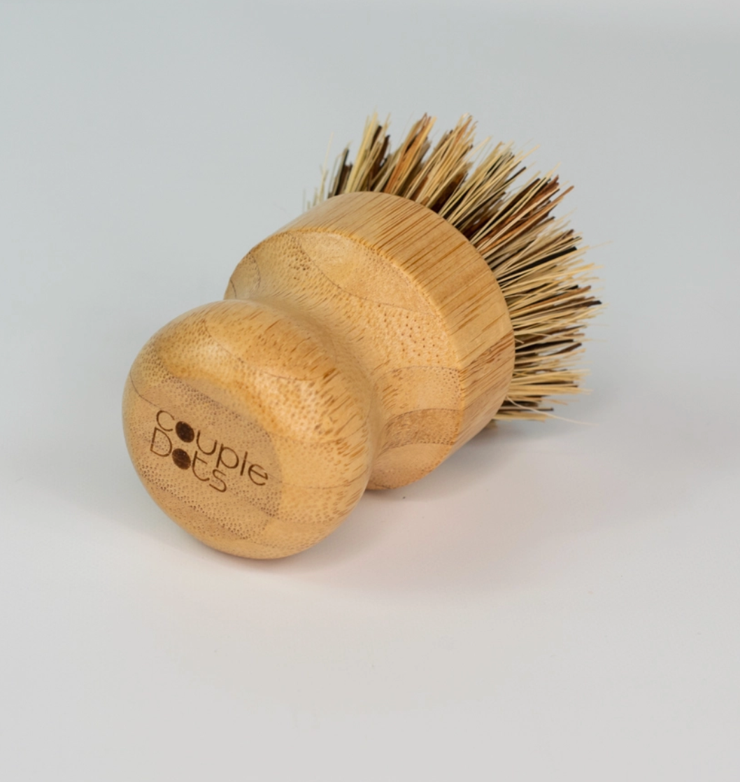 Coconut Mini Scrub Brush Bamboo Dish Scrubber – Rowe Family Farms